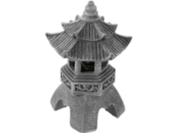 Farol Solar Decorativo De Resina Con Forma De Pagoda Para Jardín Zen Asiático, Lámpara Japonesa Inalámbrica