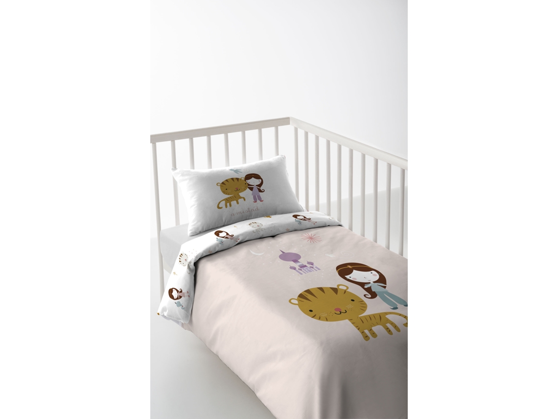 FUNDA NORDICA REVERSIBLE INFANTIL CUNA 60 EXTRA SUAVE FABRICADO EN ESPAÑA MIL UNA NOCHE HACIENDO EL INDIO