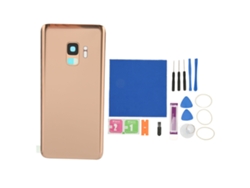 Cubierta Trasera De Cristal Con Carcasa Impermeable Y Kit De Reparación Para Samsung Galaxy S9 G960 (color Dorado)