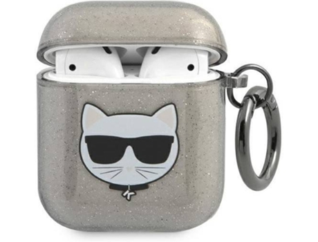Carcasa Apple KARL LAGERFELD Airpods Glitter Negro