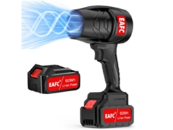 Ventilador turbo eléctrico de 350 W, secador portátil de nieve y hojas para coches, batería de litio de 21 V (2 unidades) EAFC Batteries