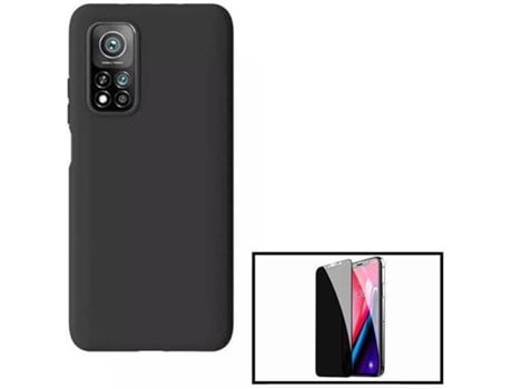 Kit Funda y Protector de Cristal Templado Xiaomi Mi 10T Pro 5G Anti-Spy Negro