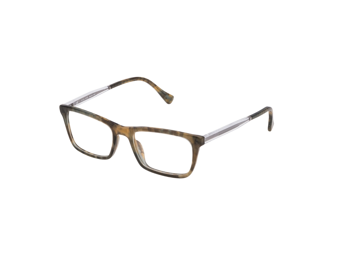 Montura De Gafas Hombre Police Vpl262-547d7m (verde - Plástico - 145 Mm - Ø 54 Mm)