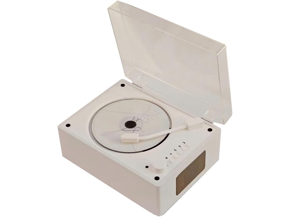 Reproductor De Cd Retro Recargable, Compatible Con Bt, Usb, Entrada Aux De 3,5 Mm, Portátil Y Compatible Con Bluetooth 5.0.