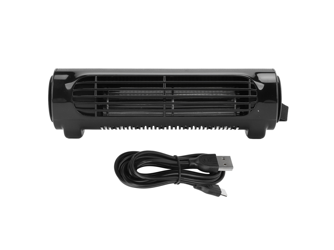 Ventilador de refrigeración para coche con USB, 3 velocidades, negro