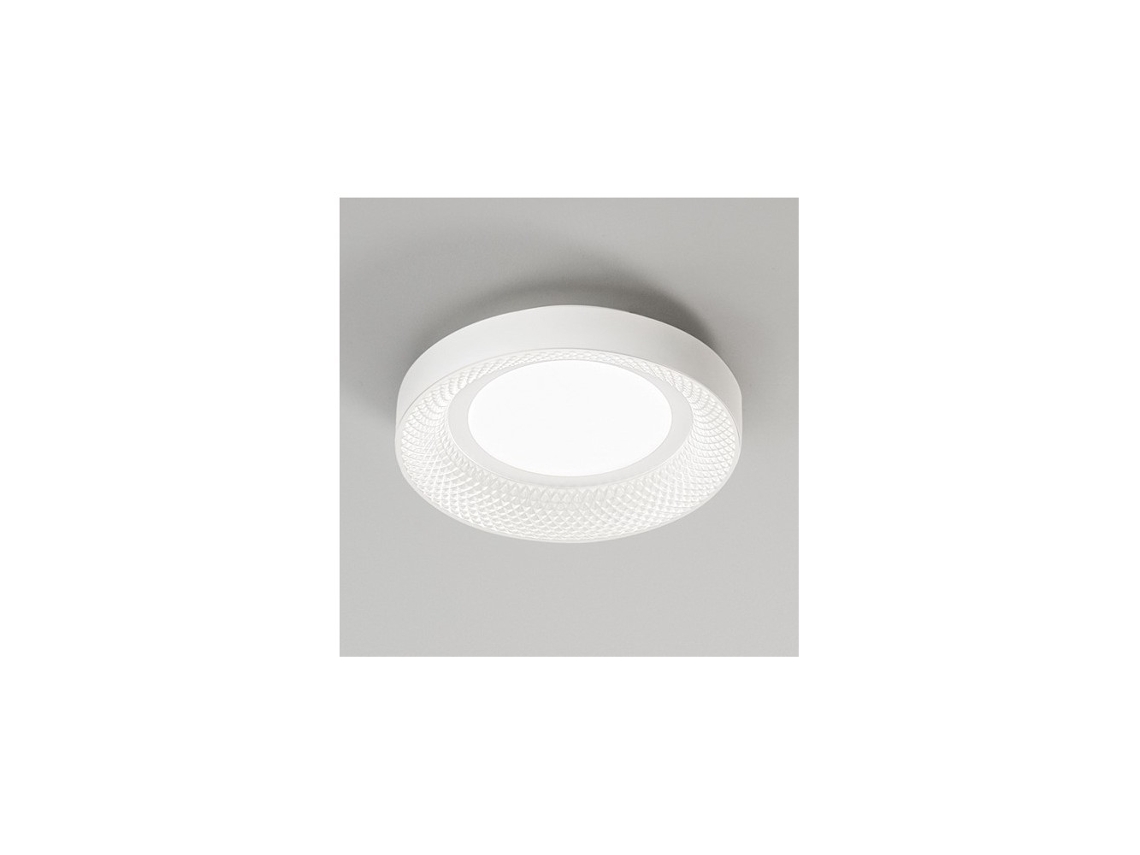 Plafón LED HIVE de metal blanco mate 30W PERENZ ø35cm