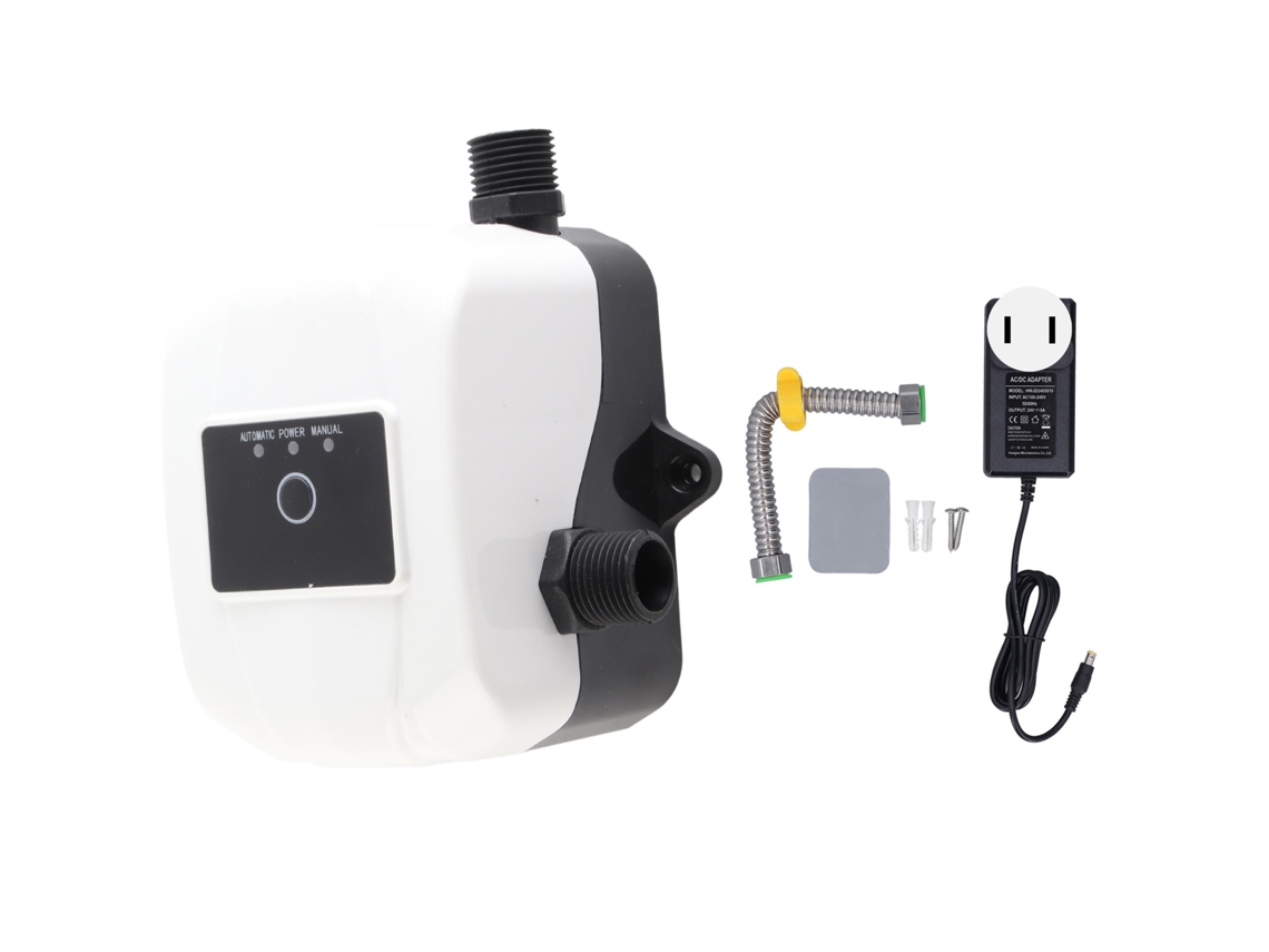 Bomba automática de refuerzo de presión de agua de 100 W y 24 V, miniatura, centrífuga, enchufe estadounidense de 100-240 V.