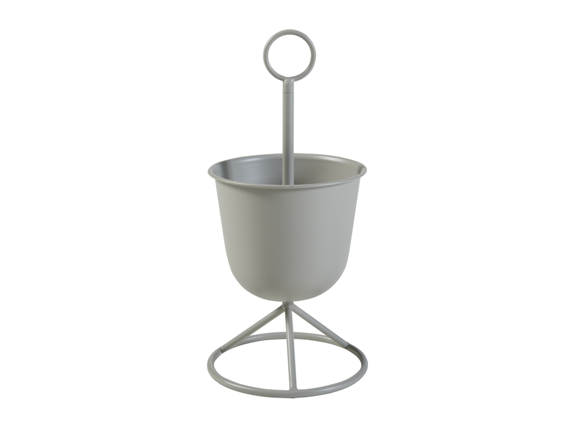 Soporte para plantas Alphen con macetero Metal [EN.CASA] 48xØ23 cm - Gris Claro