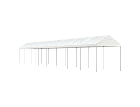 Cenador con techo polietileno blanco 17.84x2.28x2.69 m VIDAXL