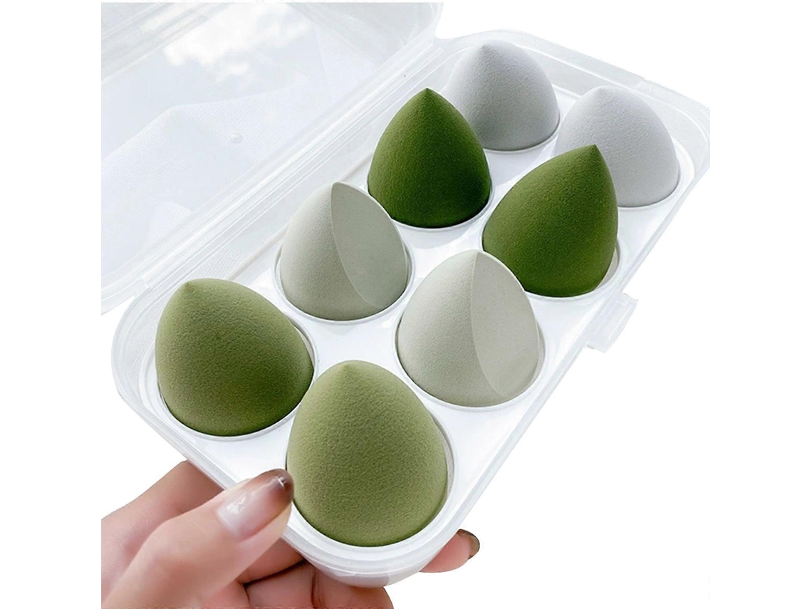 Esponjas de maquillaje multiusos, paquete de 4 esponjas aplicadoras para base, crema líquida y polvos. Everley891