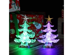 KOFIHETY Mini árbol luminoso con luz de hadas transparente, lámpara de mesa decorativa portátil para Navidad