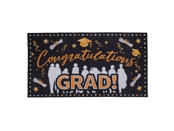 HYMNORA Banderola de Graduación 71x38 Pulgadas Tejido Duradero de Poliéster Sin Decoloración 4 Ojales Fácil Instalación Felicitaciones Graduación Fiesta