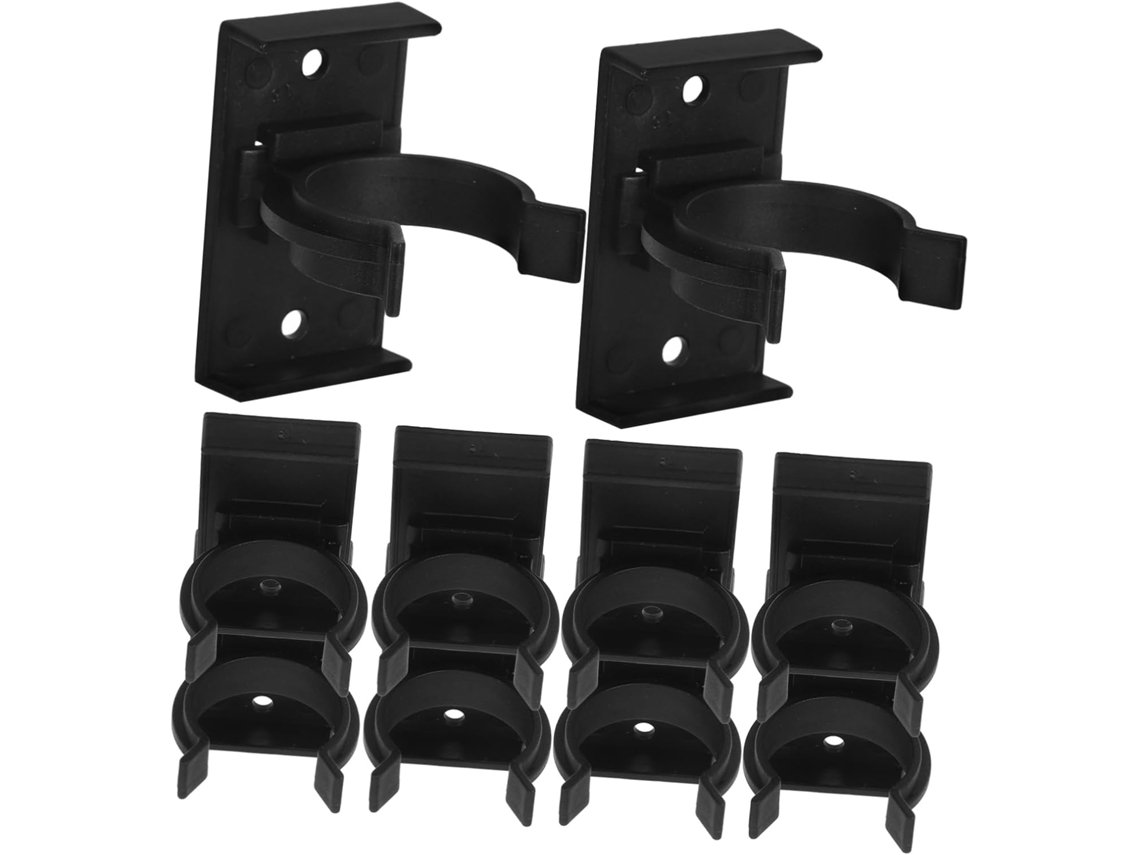 Patas 10 Clips Gabinete Plástico Pp Negro, Paquete Piezas,