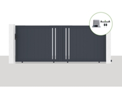 Pack portón eléctrico corredero 4m H.160cm giona + motorización ranger c300