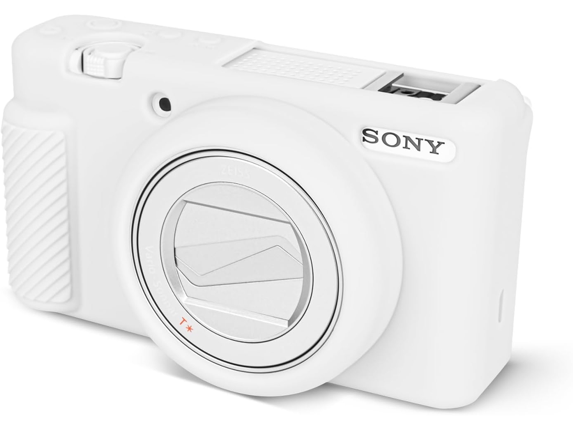 Funda EIFSON para Sony ZV 1f / ZV 1 II, de silicona suave con protector de pantalla antiarañazos (compatible, blanca).