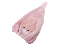 Toallas para el cabello Rosewell de coral absorbentes y de secado rápido con gorro (juego de 2)