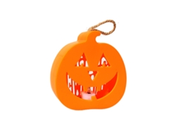 Linterna LED plana de calavera con forma de calabaza