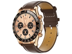 Smartwatch YIZHOOD TE416 Fitness Tracker NFC Impermeable Bluetooth Llamadas Oro