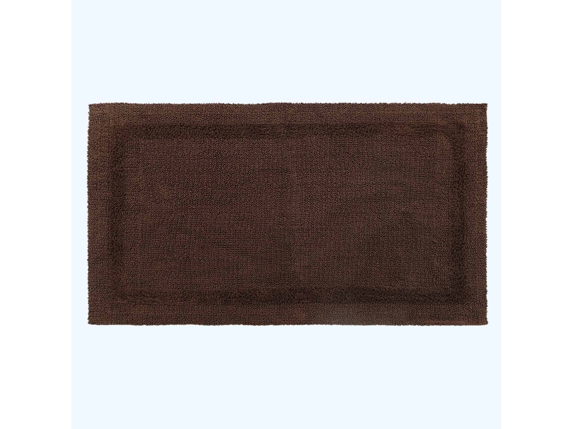 Homescapes Luxury Reversible Cotton Bath Mat - Chocolate