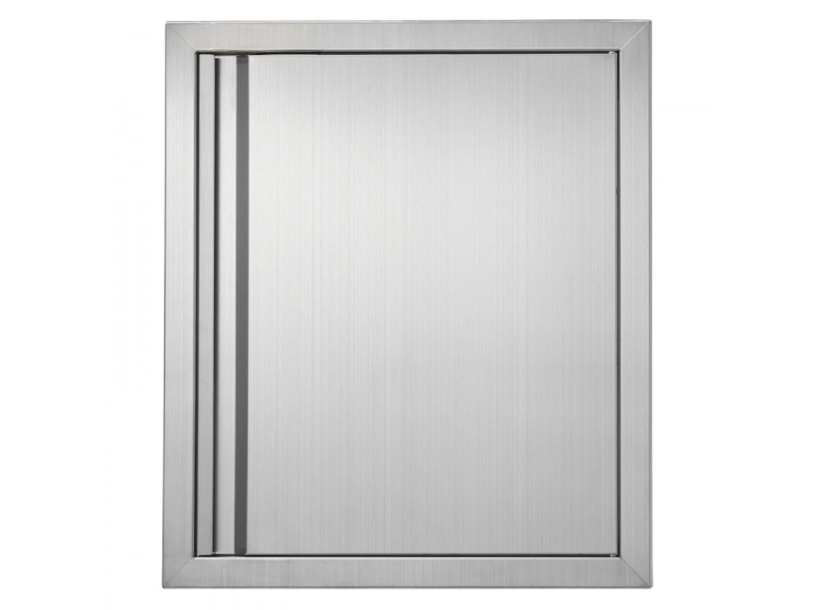 Puerta de acero inoxidable de 457 x 533 mm para cocina exterior con cierre magnético Tekmaquinas