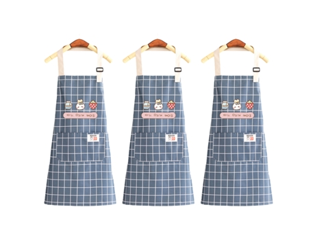 3 piezas de nuevos overoles de restaurante de cocina a la cintura delantal impermeable y a prueba de aceite delantal de cocina para el hogar style3
