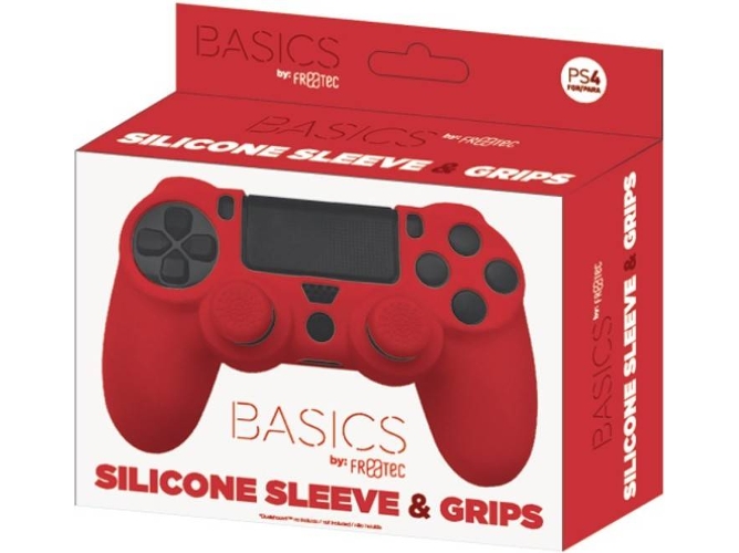 Carcasa de Silicona + Grips para Mando PS4 BLADE Rojos