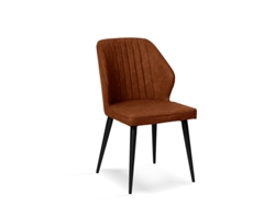Conjunto de 4 Cadeiras de Jantar Estilo Industrial Castanho Avelã Modelo Triana FURNITURE STYLE