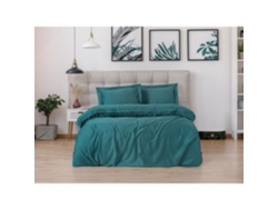 Juego De Cama - Funda Nórdica 220 X 240 Cm + 2 Fundas De Almohada 60 X 60 Cm - Satén De Algodón - Azul
