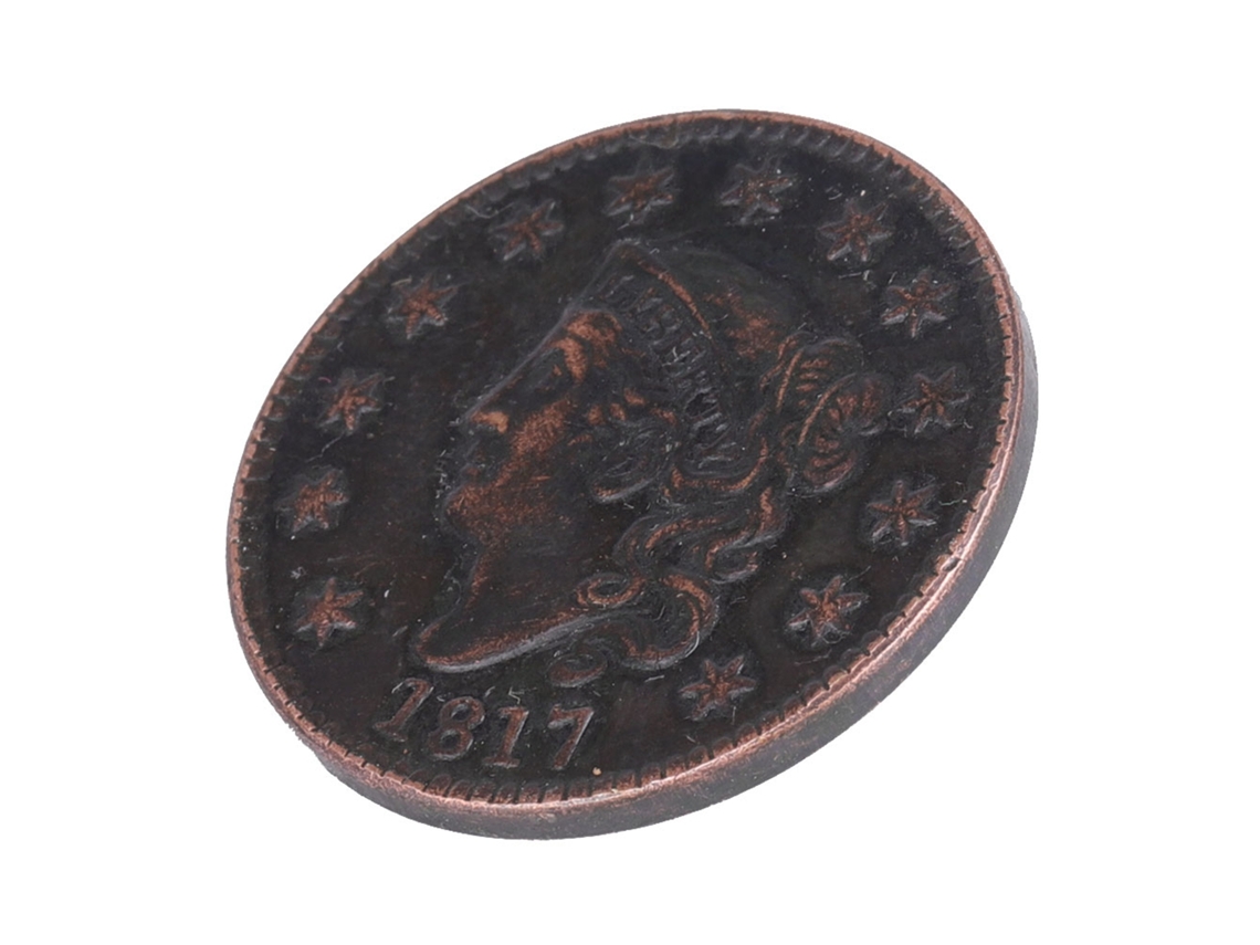 Moneda Conmemorativa Antigua De Latón De 1 Centavo De 1817 De Los Estados Unidos (coleccionable)