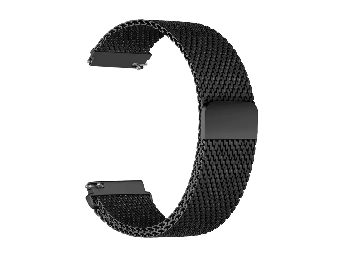 Correa de malla milanesa para smartwatches negra de 22 mm Inf.