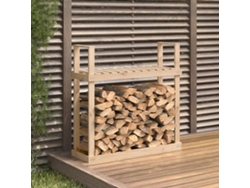 Estante para leña | Leñero de madera maciza de pino (110 x 35 x 108,5 cm) Wsd430223 Lovely Home