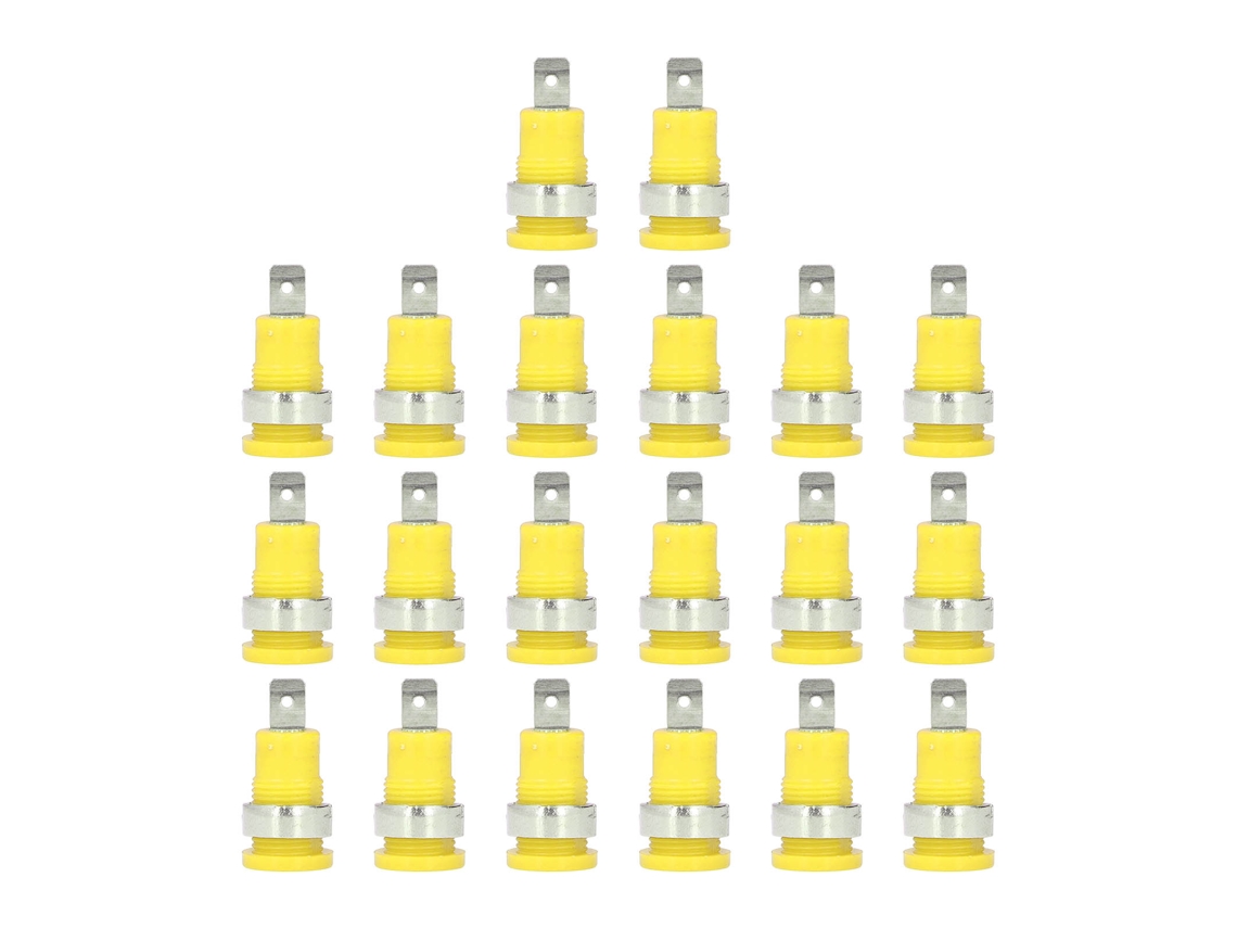 Juego de 100 conectores terminales tipo banana de 4 mm, de cobre galvanizado, sin marca.