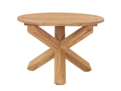 Mesa de comedor de jardín Maison Exclusive Ø110x75 cm Madera maciza de teca
