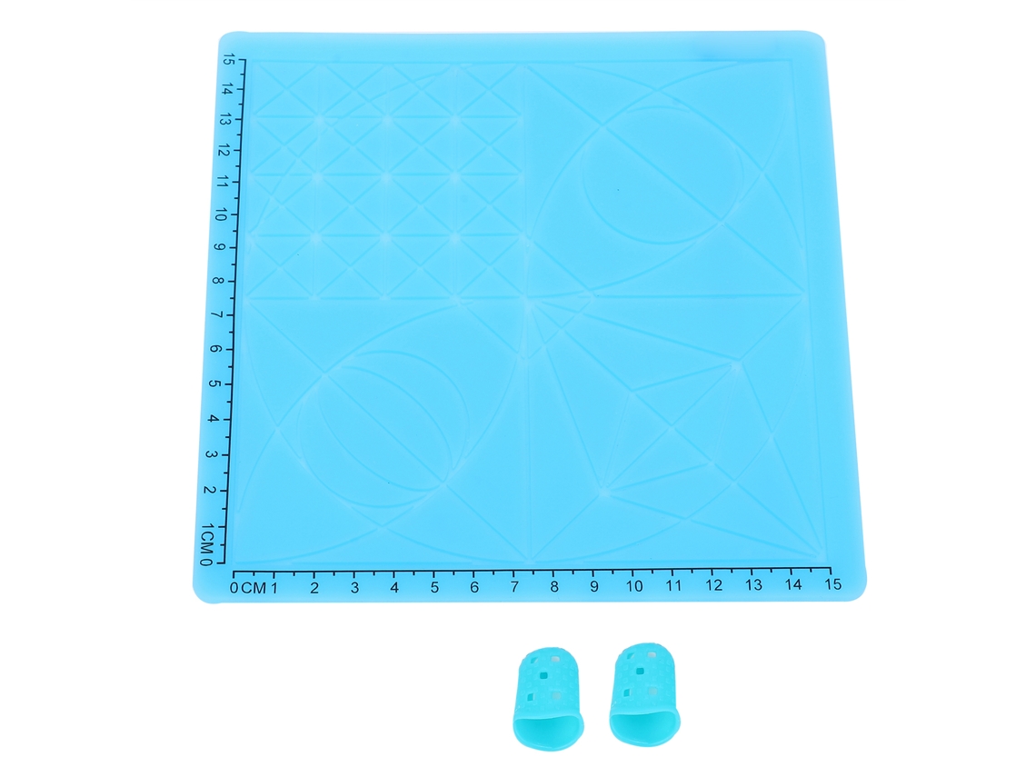 Lápiz De Impresión 3d, Almohadilla De Silicona Azul, Alfombrilla Con Ancho Para Los Dedos, 25x25cm