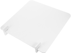 Mampara De Oficina De Pvc Blanco, Resistente A Salpicaduras, Bordes Redondeados.