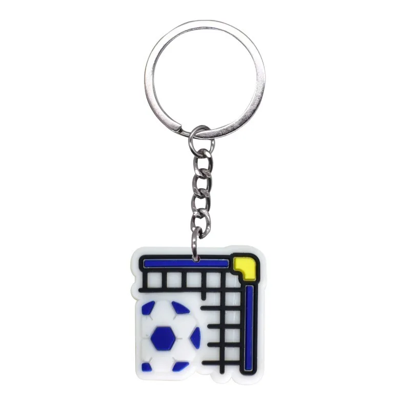 (paquete De 2) Llaveros Con Temática De Fútbol, De Goma Blanda De Pvc, Colgantes Decorativos