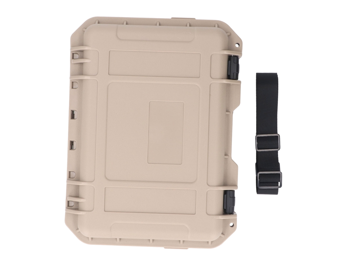 Estuche Rígido Pequeño E Impermeable Para Dron Portátil Neo Para Vlogs Con Almohada, Color Amarillo Arena.
