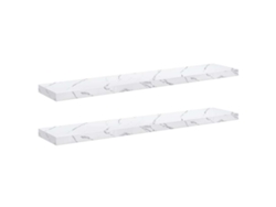 Juego de 2 estantes de pared de mármol blanco MAISON EXCLUSIVE (120x23,5x4 cm)