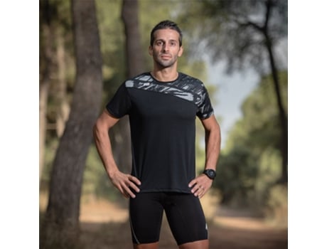 Camiseta de Hombre para Running 42K RUNNING Nature Negro (XS)