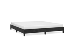 Maison Exclusive - Estructura De Cama Sin Colchón Terciopelo Negro 180x200 Cm