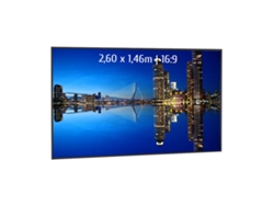 Pantalla de proyección fija con marco ultrafino 2,60 x 1,46m, Formato 16/9
