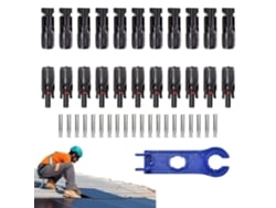 Conectores Solares, 10 Pares De Conectores Adaptadores Para Paneles - Kit De Cableado De Alta Resistencia Con
