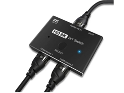 Conmutador direccional HDMI 2.1 Ultra HD 8K de alta velocidad 48 Gbps 2 entradas 1 salida 8K 60 Hz 4K 120 convertidor divisor compatible con monitores Bestvite
