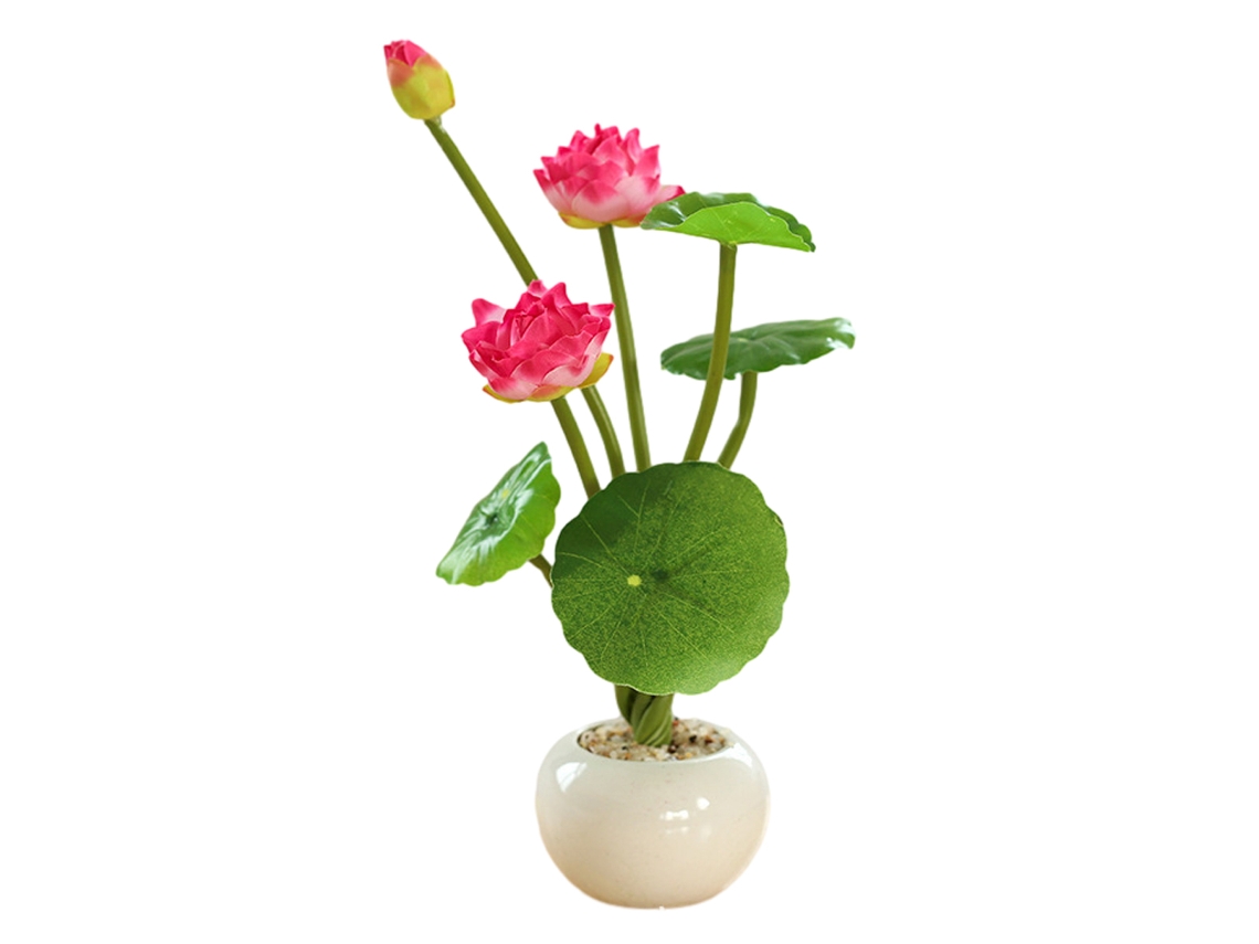 Bonsái de loto redondo, plantas artificiales para decoración de interiores. JEIIBRZUI