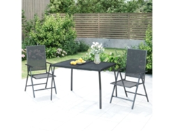 Mesa de jardín LOVELY HOME de malla de acero en color antracita (110 x 80 x 72 cm)