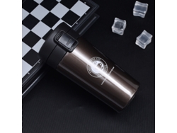 Caneca Térmica de Viagem Premium , Garrafa de Água Isolada em Aço Inoxidável, Garrafa de Água Isolada Masculina MDUG (cor Café)