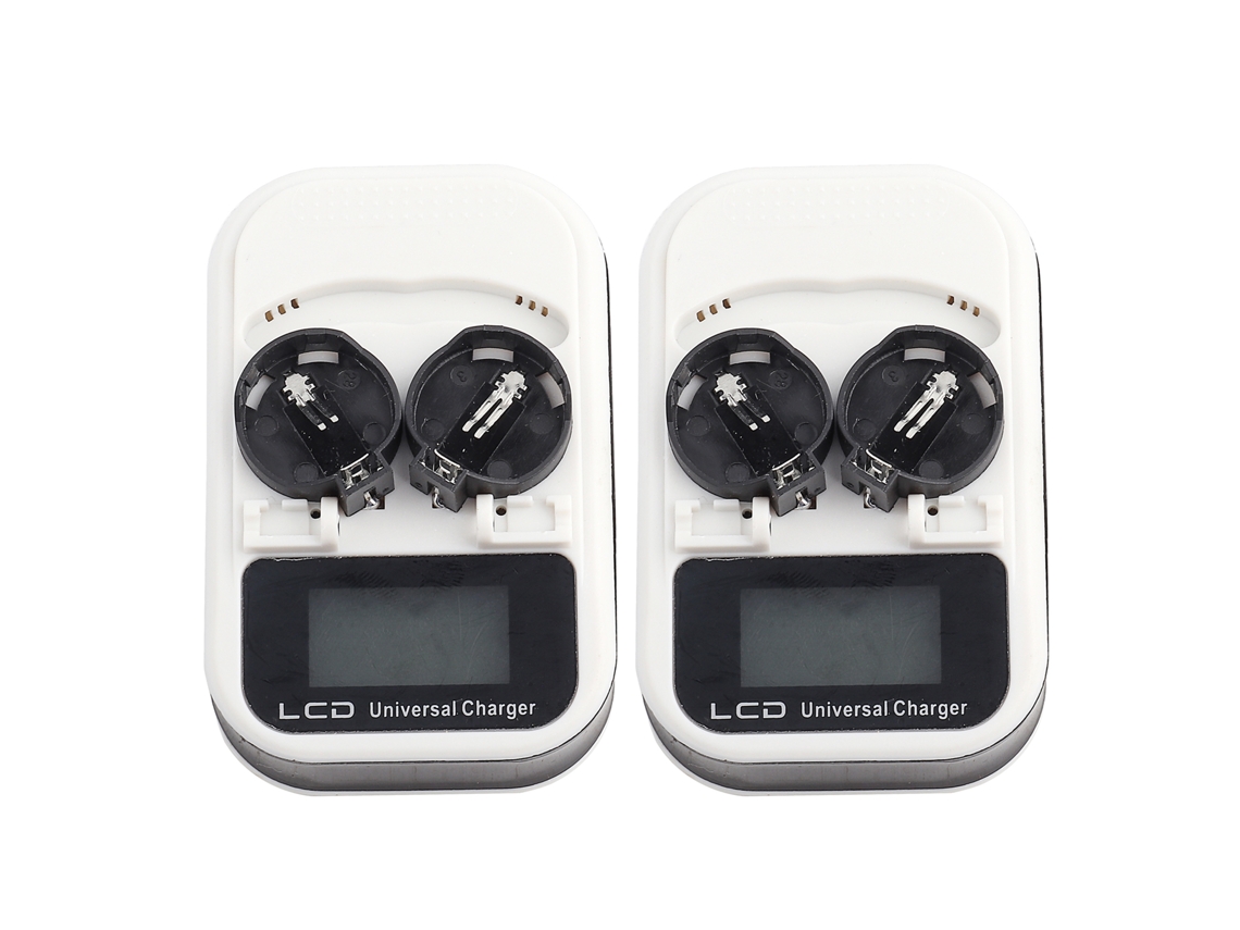 Cargador Recargable Lcd 2 Piezas Para Baterías Botón De Litio Lir2016 Lir2025 Lir2032