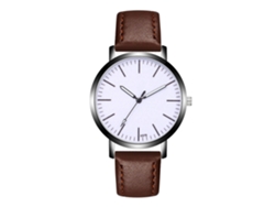 Reloj De Pulsera Analógico De Cuarzo, Informal, Lujoso, Para Parejas, Marrón Oscuro.