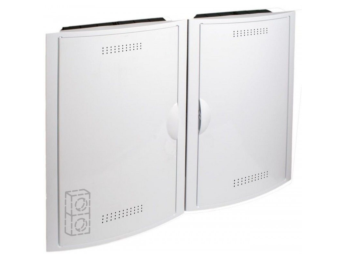 Conjunto Ict Empotrar 2 Registros Con 2 Bases Puerta Marco Blanco Solera 5504/2b