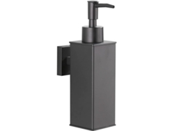 Especiero de pared Truyuety sin taladrar, con portarrollos y 4 ganchos extraíbles, 35 cm, color negro